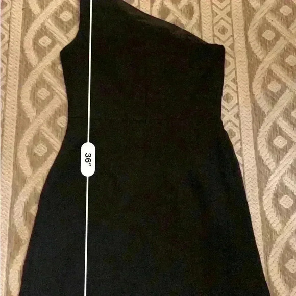 David's Bridal Black Bridesmaid’s Dress Size 2 One Shoulder. - Picture 9 of 10